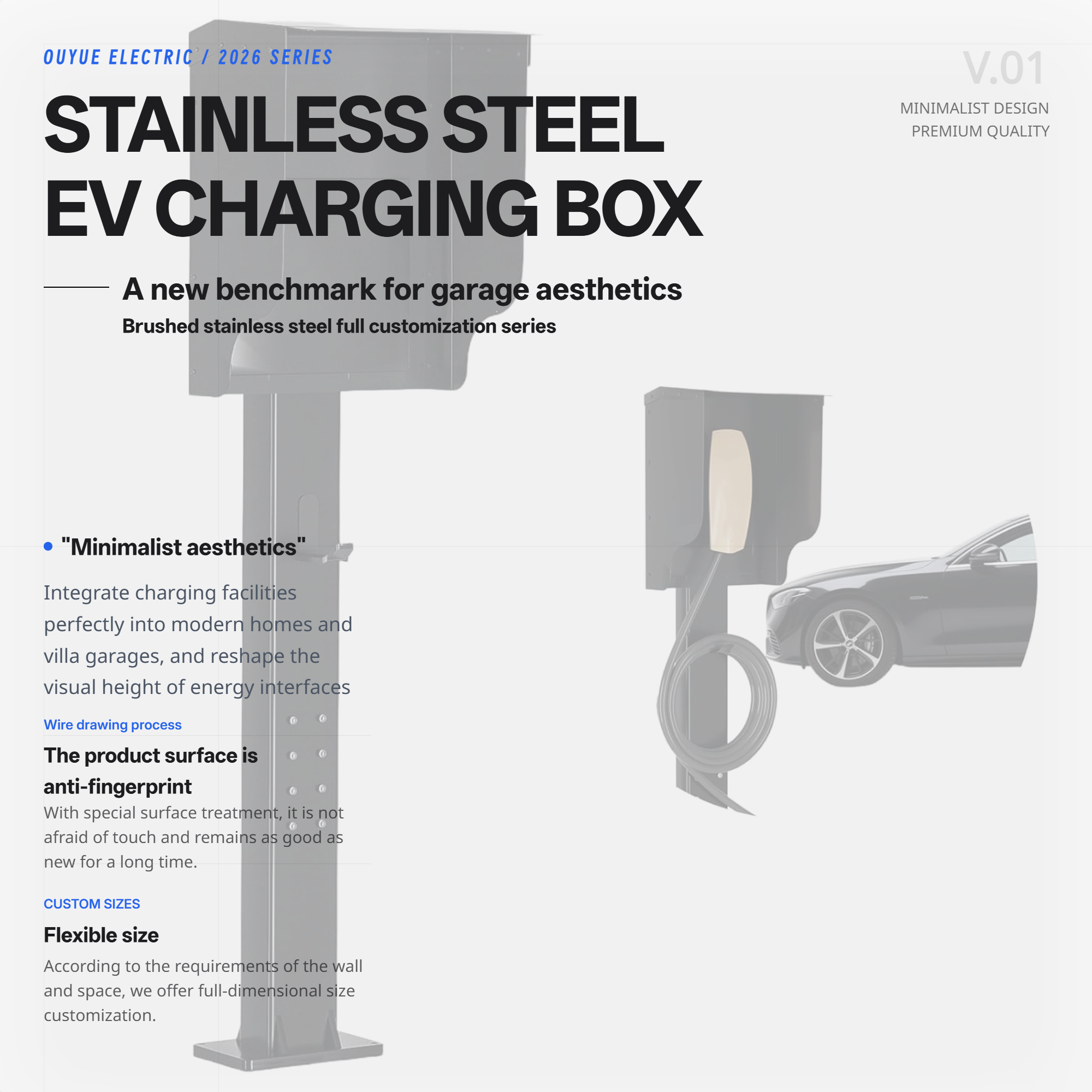Hoe kunnen EV-laadboxen van geborsteld roestvrij staal de nieuwe maatstaf worden voor de esthetiek van garages?