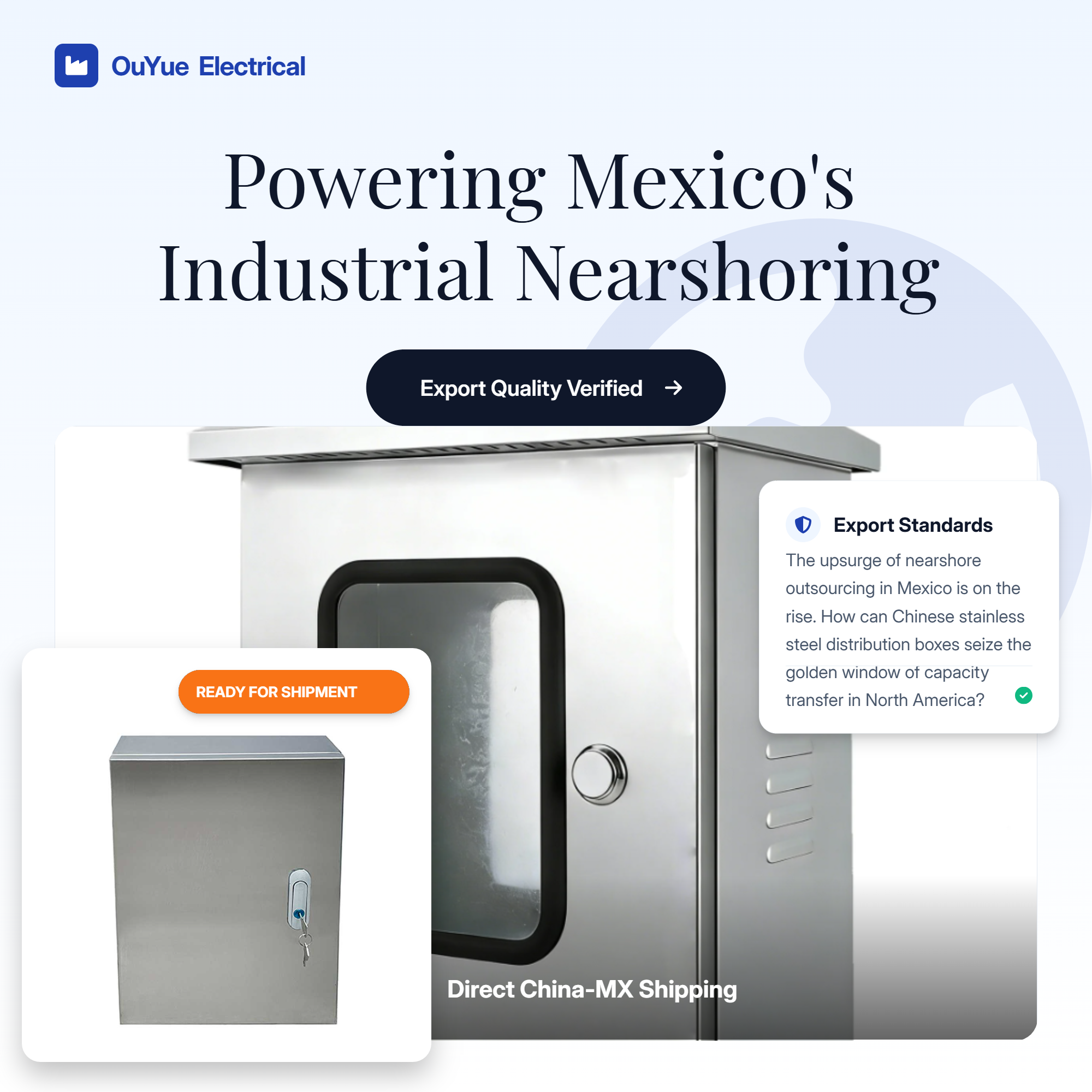 De opkomst van nearshore-outsourcing in Mexico is in opkomst. Hoe kunnen Chinese roestvrijstalen verdeelkasten het gouden venster van capaciteitsoverdracht in Noord-Amerika benutten?