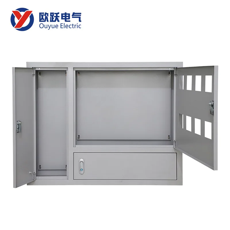 IJzeren, verborgen, ingebouwde elektriciteitsmeterkast voor binnen